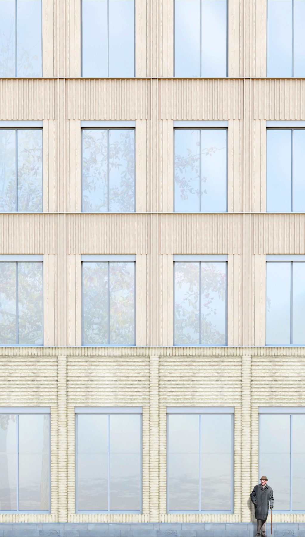Fasadutsnitt Parkhuset