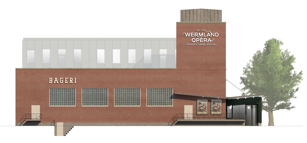 Wermland Opera, fasadritning