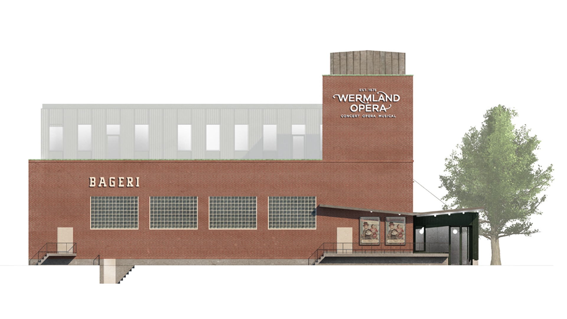 Wermland Opera, fasadritning